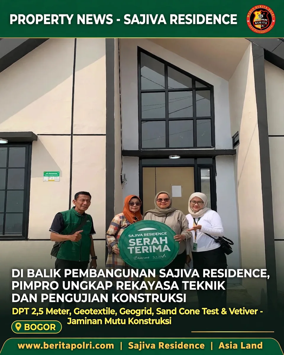 Publikasi Berita Polri tentang pembangunan dan pengujian konstruksi Sajiva Residence